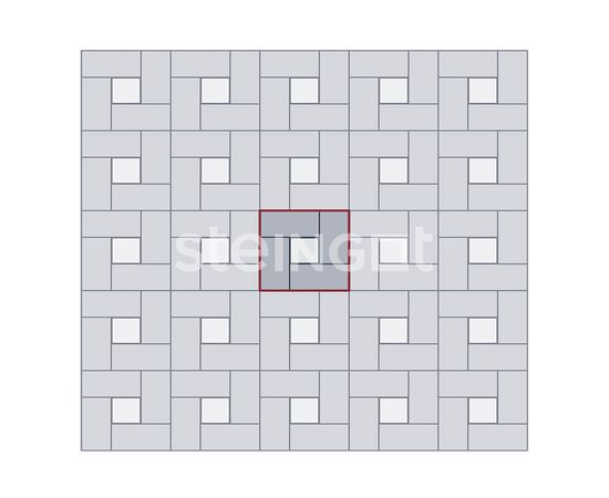 Брусчатка Тротуарная плитка Квадрат 100*100*60 Белый (верхний прокрас) 110054